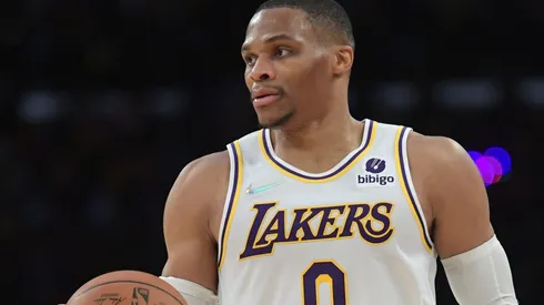 Russell Westbrook in action during the Lakers' loss to the Nets.