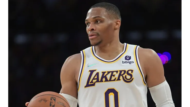 Russell Westbrook in action during the Lakers' loss to the Nets.