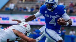 Quarterback Haaziq Daniels of Air Force