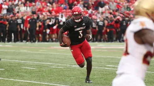 Quarterback Malik Cunningham of Louisville Cardinals