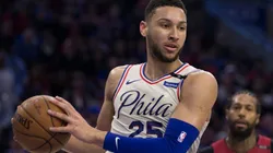 Ben Simmons in action for the Philadelphia 76ers.