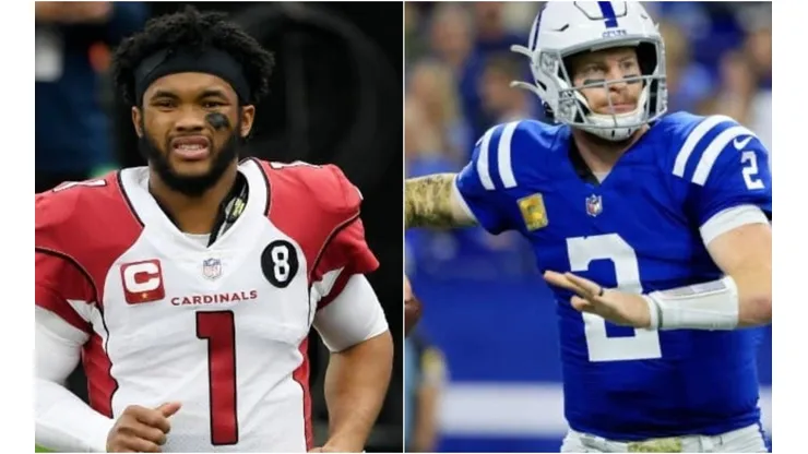 Quarterback Kyler Murray of Arizona and Quarterback Carson Wentz of Indianapolis Colts