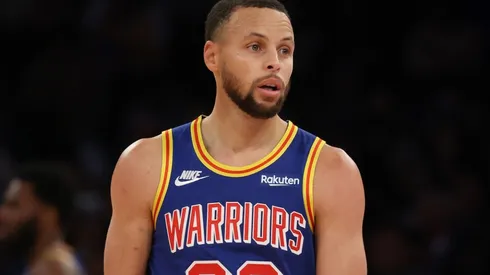 Stephen Curry during the Warriors' road game against the Knicks this season.