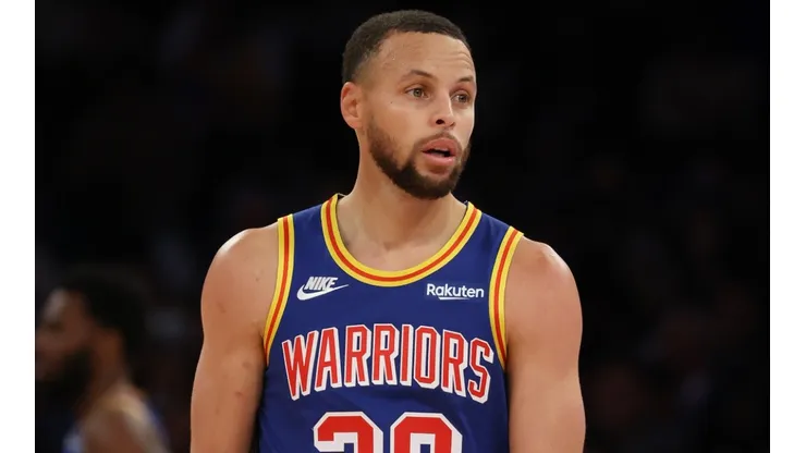 Stephen Curry during the Warriors' road game against the Knicks this season.