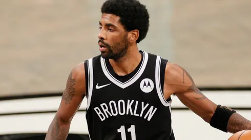 Kyrie Irving in action for the Nets.