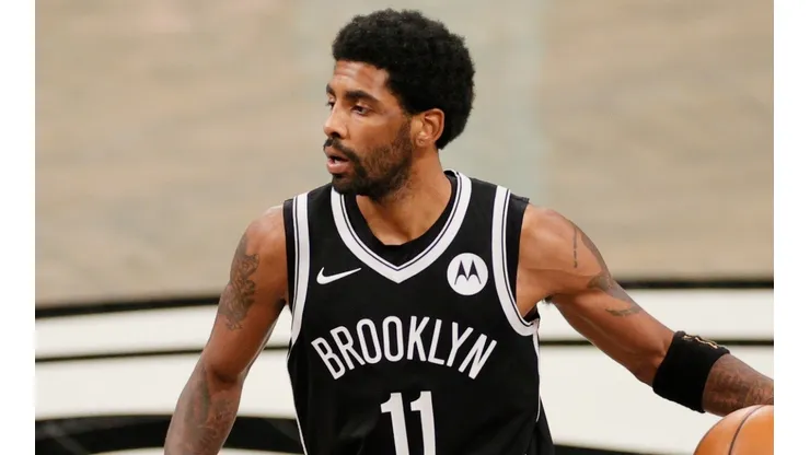 Kyrie Irving in action for the Nets.