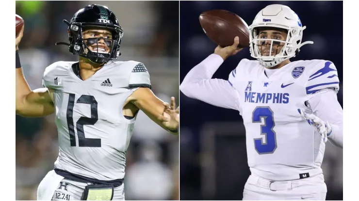 Chevan Cordeiro of Hawaii (left) and Brady White of Memphis (right)