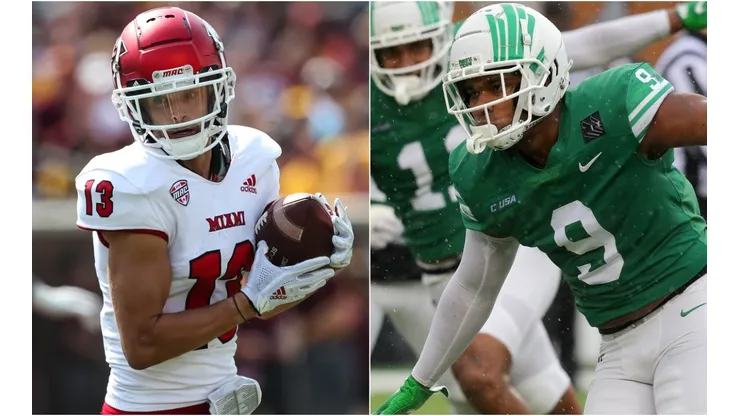 Jack Sorenson of the Miami OH (left) and Grayson Murphy of the North Texas (right)