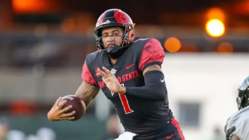 Quarterback Lucas Johnson of San Diego State