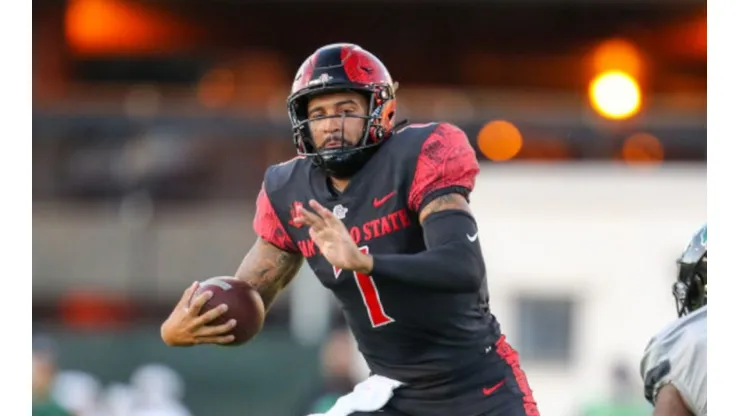 Quarterback Lucas Johnson of San Diego State