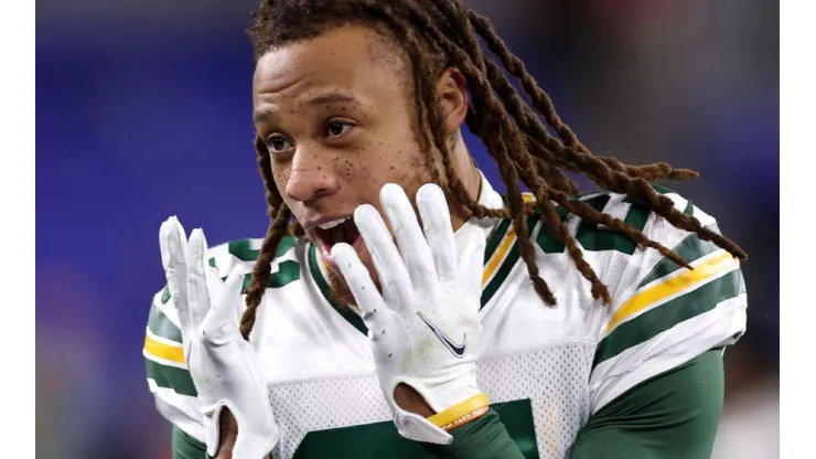 Erick Stokes of Green Bay Packers at the game vs Baltimore Ravens