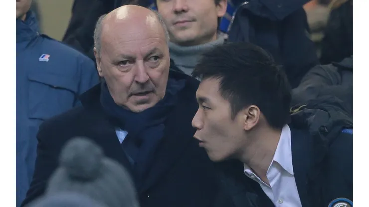 Inter Milan president Steven Zhang (right) and CEO of Inter Milan Giuseppe Marotta.