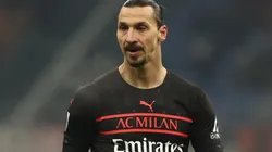 Zlatan Ibrahimovic during the match between AC Milan and SSC Napoli