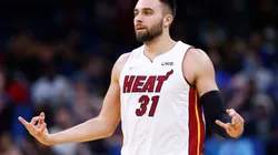 Max Strus of Miami Heat at the game vs Orlando Magic (Futbolsites)