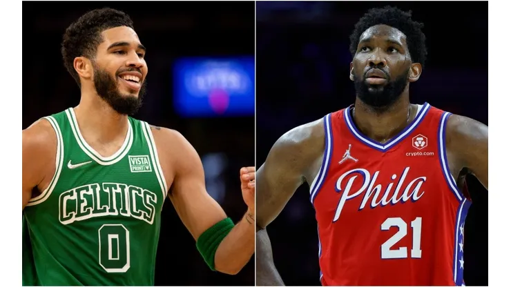 Jayson Tatum and Joel Embiid, points and rebounding leaders for the Celtics and Sixers