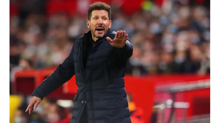 Diego Simeone during the match between Sevilla FC and Club Atletico de Madrid