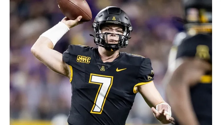 Quarterback Chase Brice of Appalachian State Mountaineers