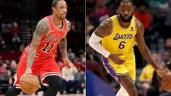 Demar DeRozan and LeBron James, scoring leaders for the Bulls and Lakers