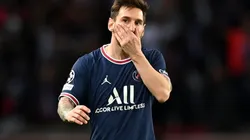 Lionel Messi of Paris Saint-Germain reacts