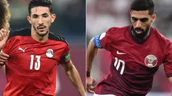 Ahmed Fatouh of Egypt (left) and Hassan Al Haydos of Qatar (right)