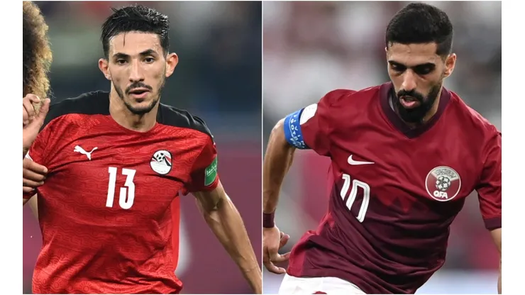 Ahmed Fatouh of Egypt (left) and Hassan Al Haydos of Qatar (right)