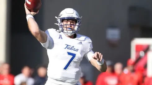 Quarterback Davis Brin of Tulsa at the game vs Cincinnati