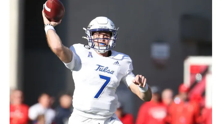 Quarterback Davis Brin of Tulsa at the game vs Cincinnati