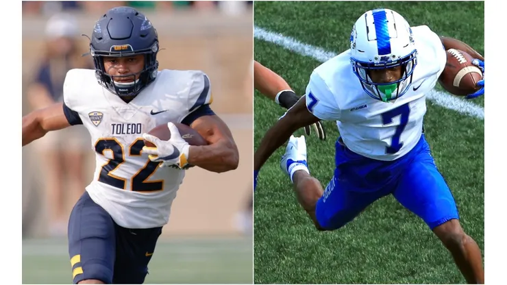 Bryant Koback of the Toledo (left) and DJ England-Chisolm of the Middle Tennessee (right)