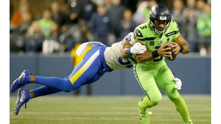 Seahawks QB Russell Wilson against the Rams earlier this 2021 NFL season.