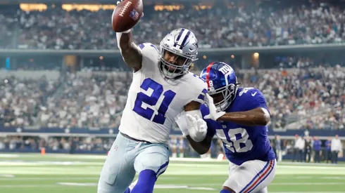 Ezekiel Elliott runs for a touchdown against the Giants earlier this 2021 NFL season.