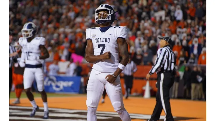 Quarterback Dequan Finn of Toledo Rockets