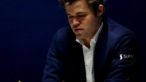 Magnus Carlsen in a chess game