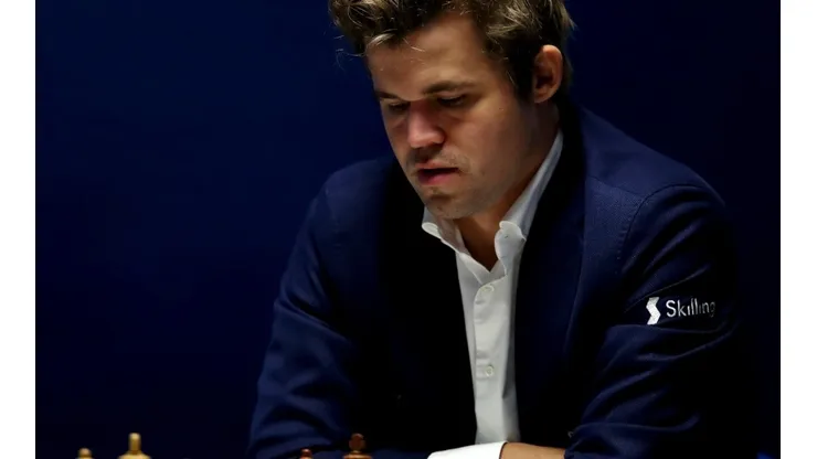 Magnus Carlsen in a chess game