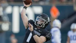 Quarterback Logan Bonner of Utah State Aggies