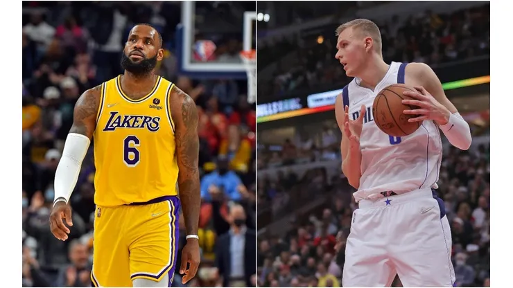 LeBron James (second highest paid player in Los Angeles) and Kristaps Porzingis (highest paid in Dallas)