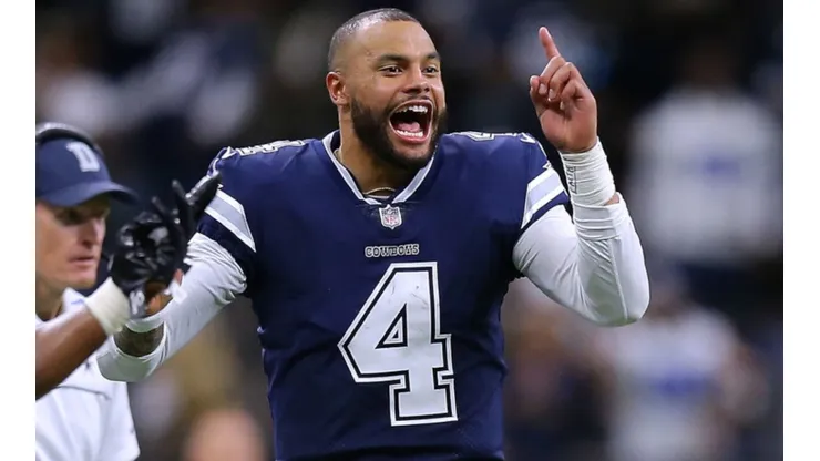 Quarterback Dak Prescott of Dallas Cowboys at the game vs New Orleans Saints on December 02