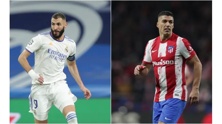 Benzema and Suárez, the top scorers for Real Madrid and Atlético Madrid