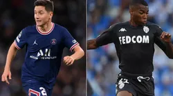 Ander Herrera of PSG (left) and Jean Lucas of Monaco (right)