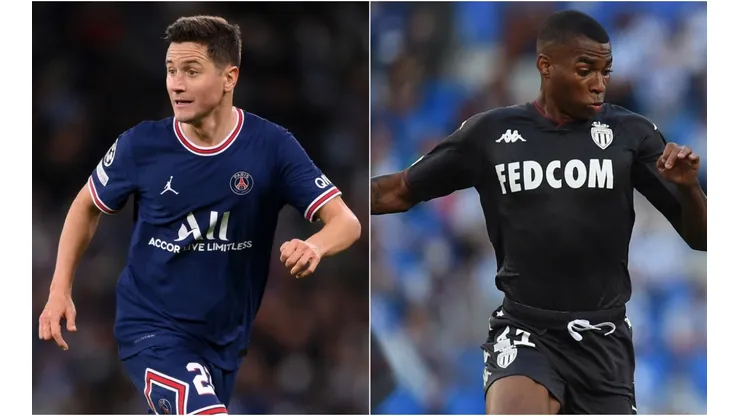 Ander Herrera of PSG (left) and Jean Lucas of Monaco (right)