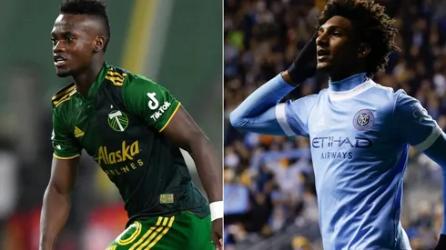 Santiago Moreno of Portland Timbers (left) and Talles Magno of New York City FC (right)