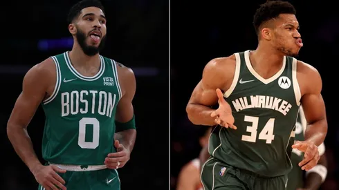 Jayson Tatum and Giannis Antetokounmpo, the players with the highest scoring averages of the Celtics and Bucks