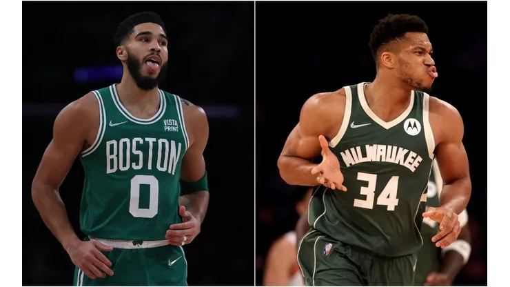 Jayson Tatum and Giannis Antetokounmpo, the players with the highest scoring averages of the Celtics and Bucks