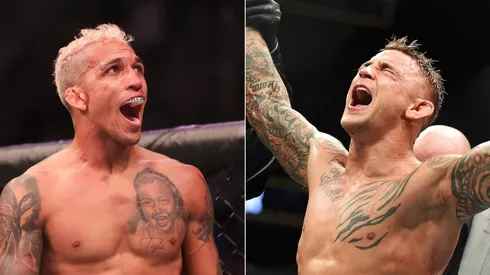 Charles Oliveira (right) and Dustin Poirier (left) will fight in the main fight of UFC 269