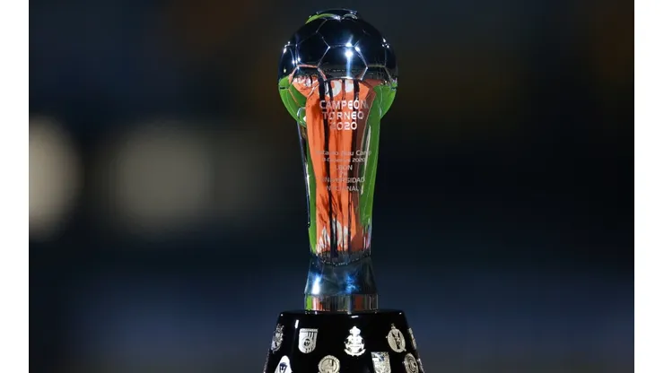 The Liga MX trophy.