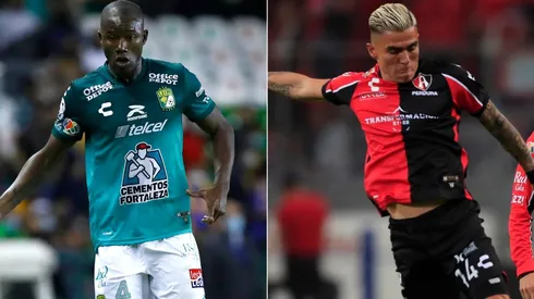 Andrés Mosquera of Leon (left) and Luis Reyes of Atlas