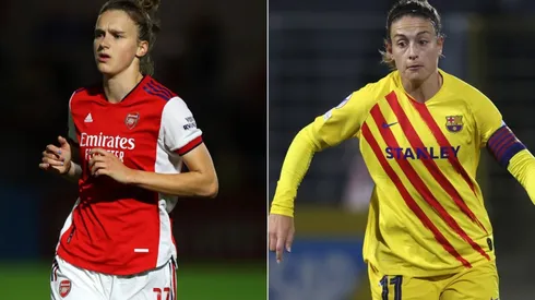 Vivianne Miedema of Arsenal (left) and Alexia Putellas of Barcelona (right)