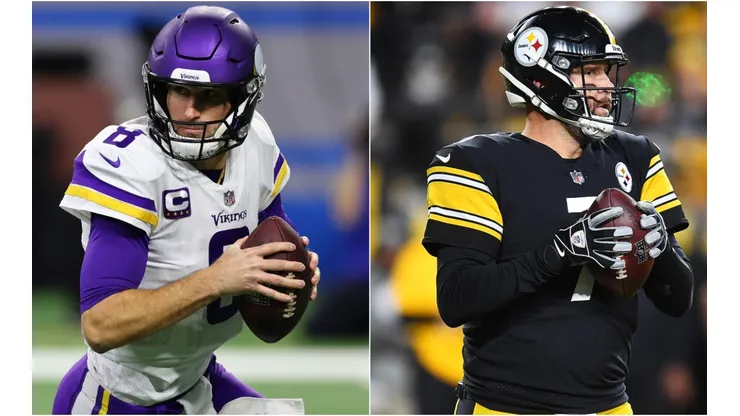 Kirk Cousins of the Minnesota Vikings (left) and Ben Roethlisberger of the Pittsburgh Steelers (right)