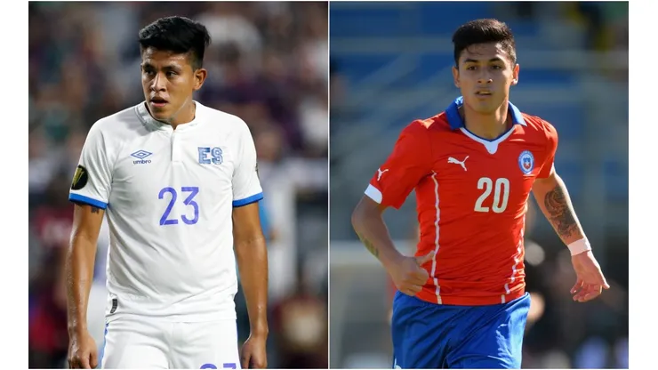 Marvin Marquez of El Salvador (left) and Claudio Baeza of Chile
