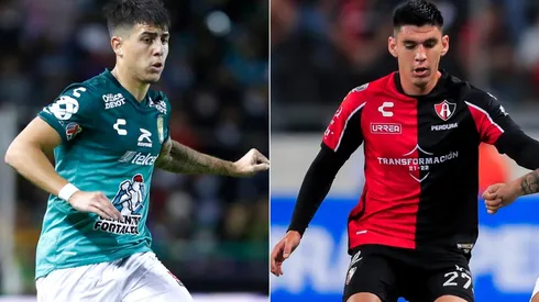 Santiago Colombatto of Leon (left) and Jesús Angulo of Atlas