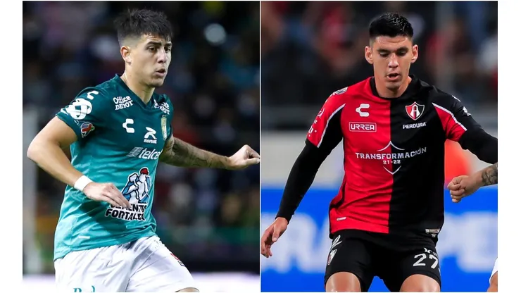 Santiago Colombatto of Leon (left) and Jesús Angulo of Atlas